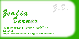 zsofia derner business card